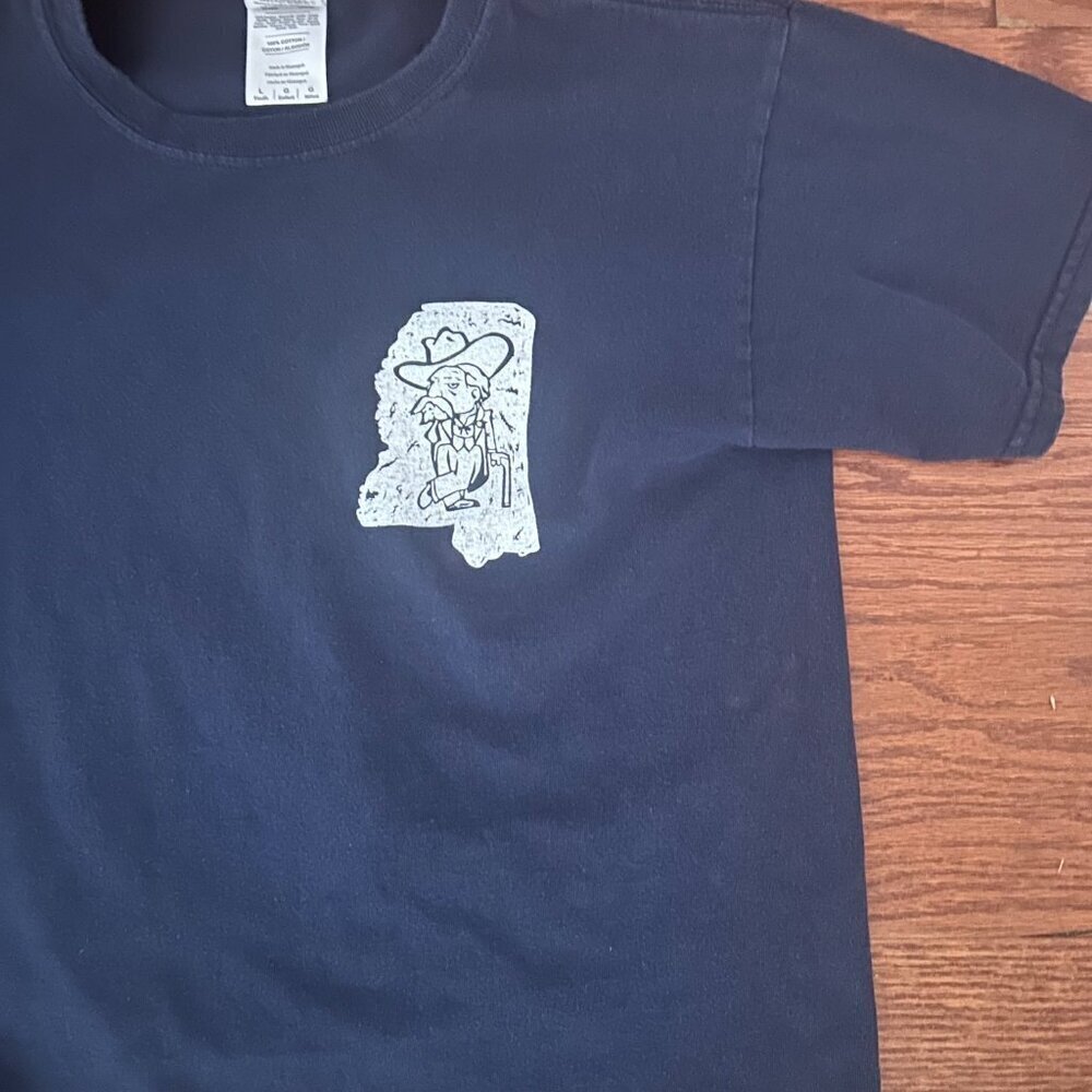 Ole Miss Youth Large Short Sleeve T-Shirt Colonel Reb - Picture 3 of 10